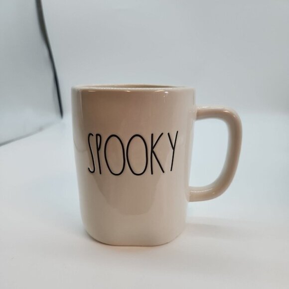 Rae Dunn Iridescent SPOOKY double sided Halloween Mug New 2021 - Picture 1 of 4